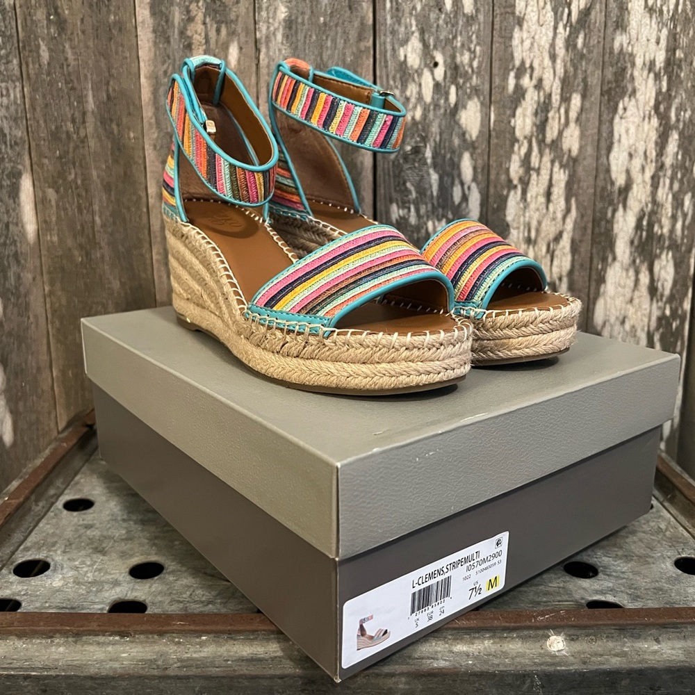BRAND NEW- Franco Sarto Striped Espadrilles- Size 7.5
